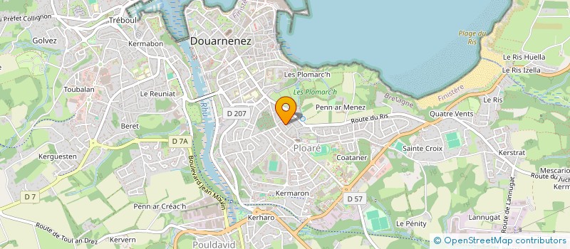 localisation de l'entreprise KERGRENN  DOUARNENEZ