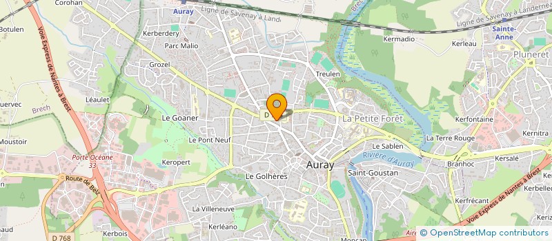 localisation de l'entreprise KERGWENA à AURAY