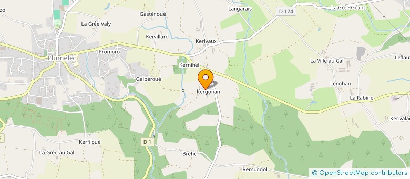 localisation de l'entreprise KERGWENAN  PLUMELEC