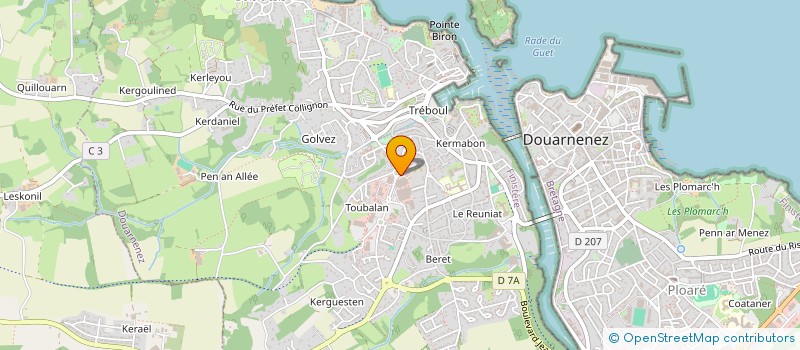 localisation de l'entreprise KERHADIS à DOUARNENEZ