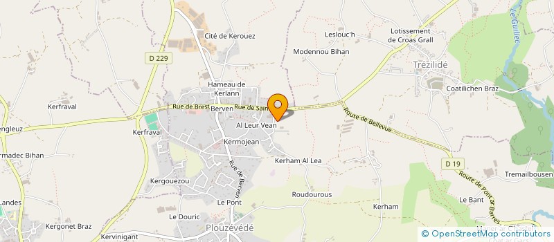 localisation de l'entreprise KERHAM  PLOUZEVEDE