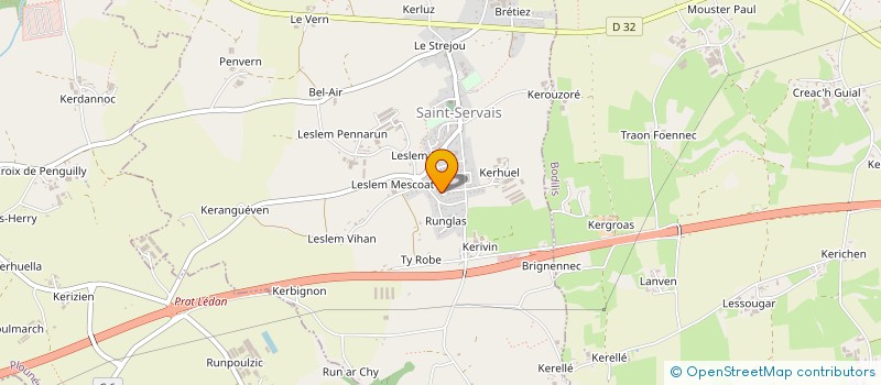 localisation de l'entreprise KERHEOL  SAINT-SERVAIS