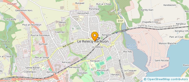 localisation de l'entreprise KERHUON IMMOBILIER CABINET REBOURS à LE RELECQ-KERHUON