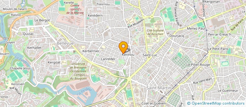 localisation de l'entreprise KERINOU AUTO à BREST
