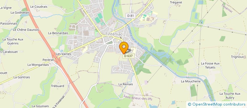 localisation de l'entreprise KERIUS  TINTENIAC