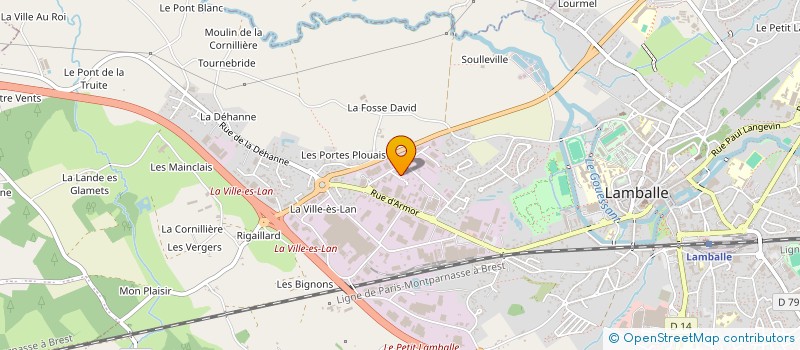 localisation de l'entreprise KERIZAC BOIS ET TRAVAUX à LAMBALLE-ARMOR