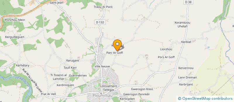 localisation de l'entreprise KERIZOUT  PLOUMILLIAU