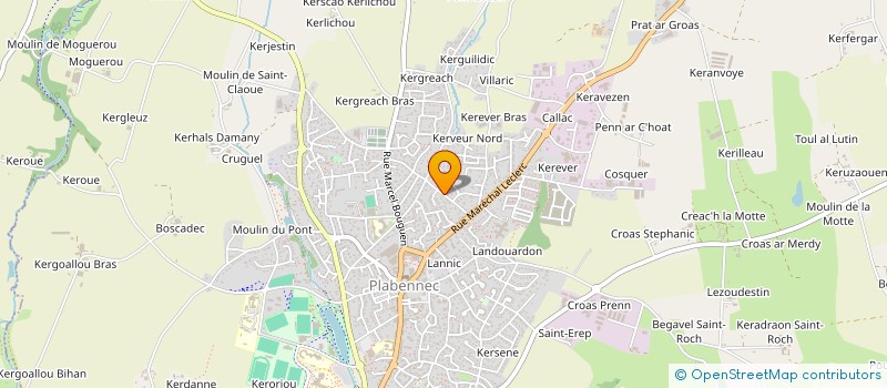 localisation de l'entreprise KERJAULO  PLABENNEC