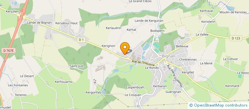 localisation de l'entreprise KERJOIE  BIGNAN