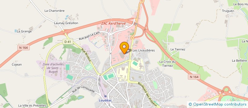 localisation de l'entreprise KERLANN à LOUDEAC