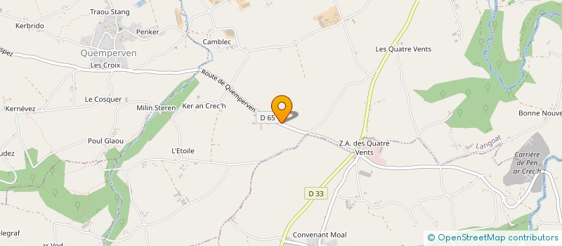 localisation de l'entreprise KERLEAU à LANGOAT