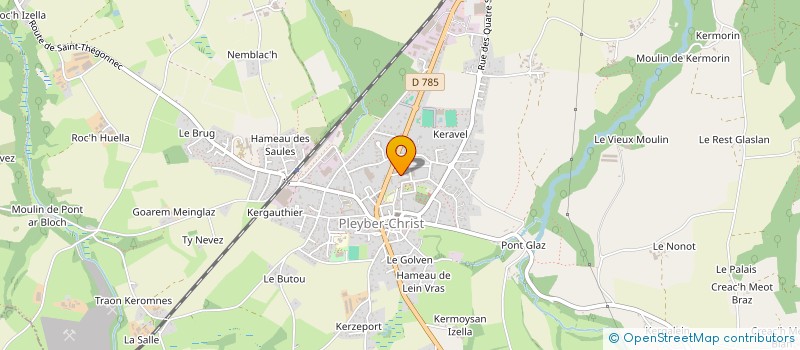 localisation de l'entreprise KERLED à PLEYBER-CHRIST