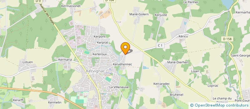 localisation de l'entreprise KERLEVENEZ à KERVIGNAC