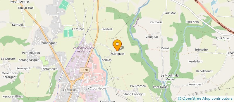 localisation de l'entreprise KERLIGUET  CONCARNEAU