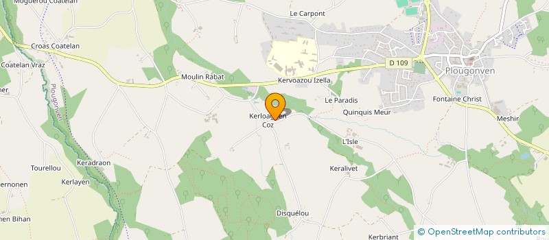 localisation de l'entreprise KERLOAGUEN COZ  PLOUGONVEN