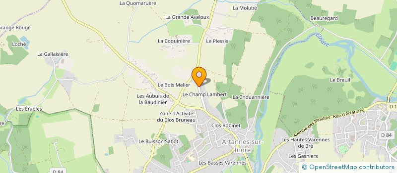 localisation de l'entreprise KERLOCH  ARTANNES-SUR-INDRE