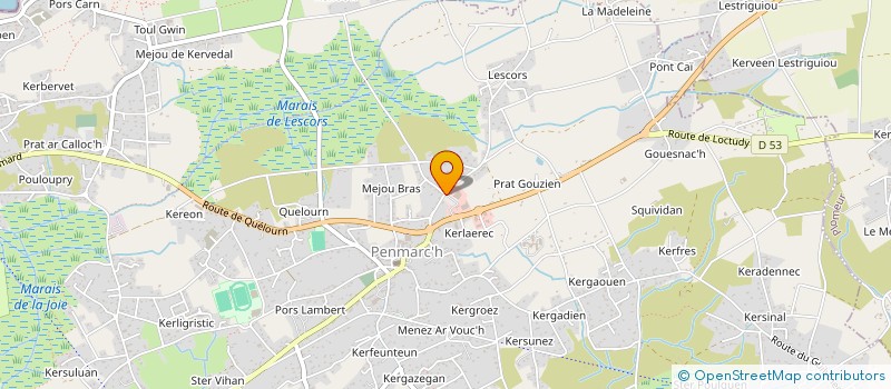 localisation de l'entreprise KERLOTY à PENMARCH