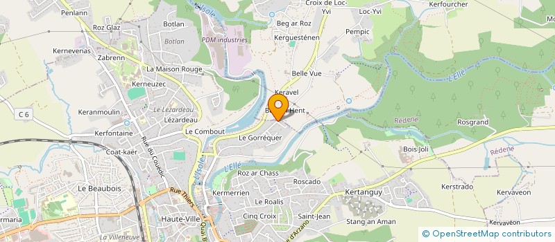 localisation de l'entreprise KERLUANDRE  QUIMPERLE