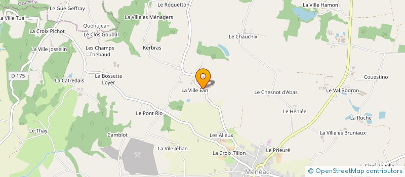 localisation de l'entreprise KERLYS  MENEAC