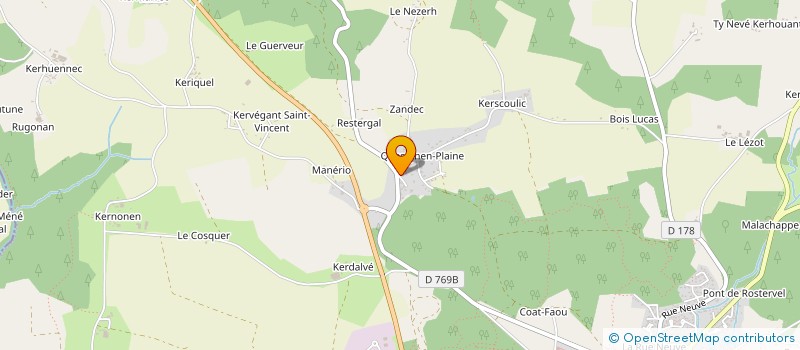 localisation de l'entreprise KERMABON TP à PLOUAY