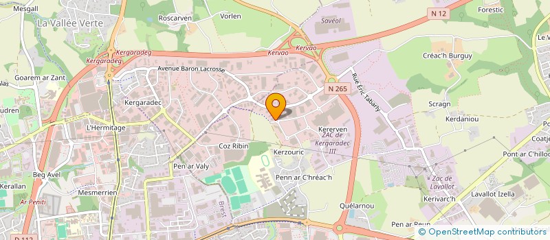 localisation de l'entreprise KERMAD  GUIPAVAS