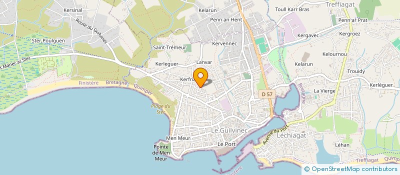 localisation de l'entreprise KERMEUR  GUILVINEC