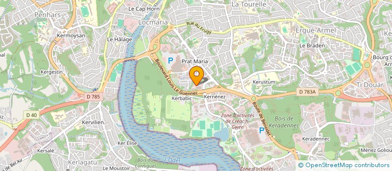 localisation de l'entreprise KERMILROT à QUIMPER