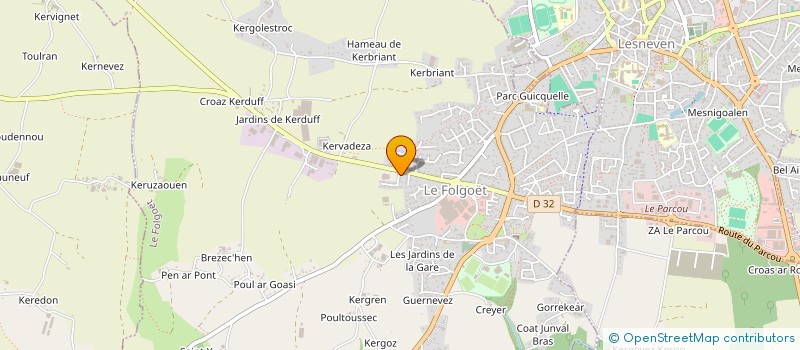localisation de l'entreprise KERMOR HABITAT à LE FOLGOET