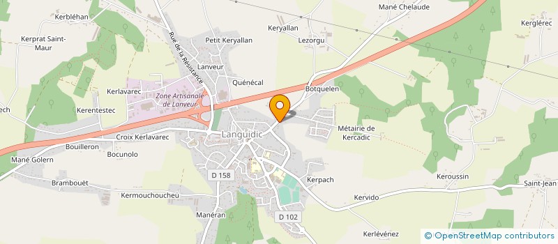 localisation de l'entreprise KERMORO P L R  LANGUIDIC