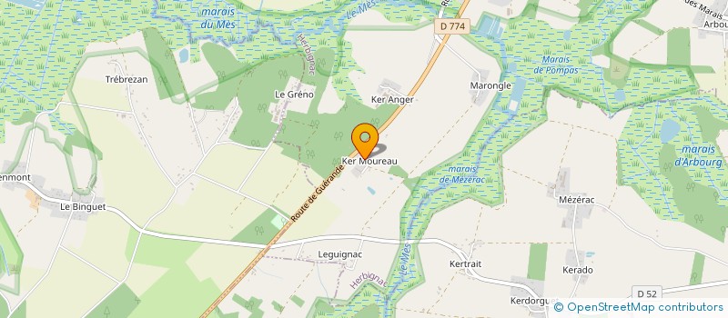 localisation de l'entreprise KERMOUREAU  HERBIGNAC
