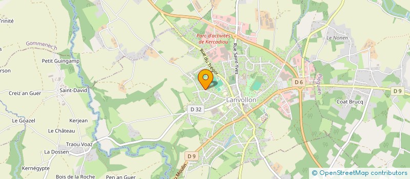 localisation de l'entreprise KERNEVEZ  LANVOLLON