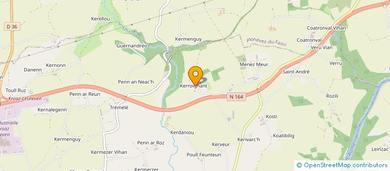 localisation de l'entreprise KEROIGNANT CAME à CHATEAUNEUF-DU-FAOU