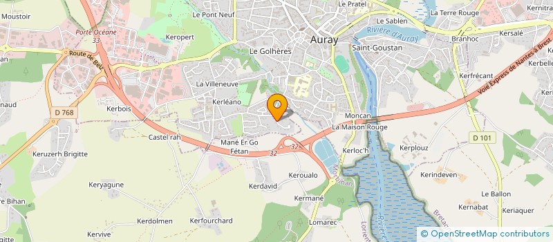 localisation de l'entreprise KERON à AURAY