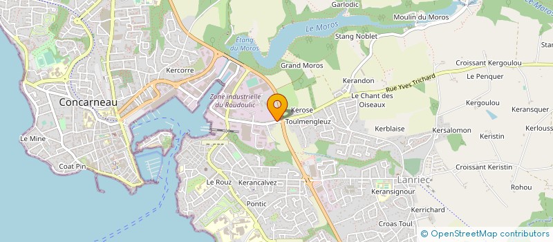 localisation de l'entreprise KEROSE  CONCARNEAU