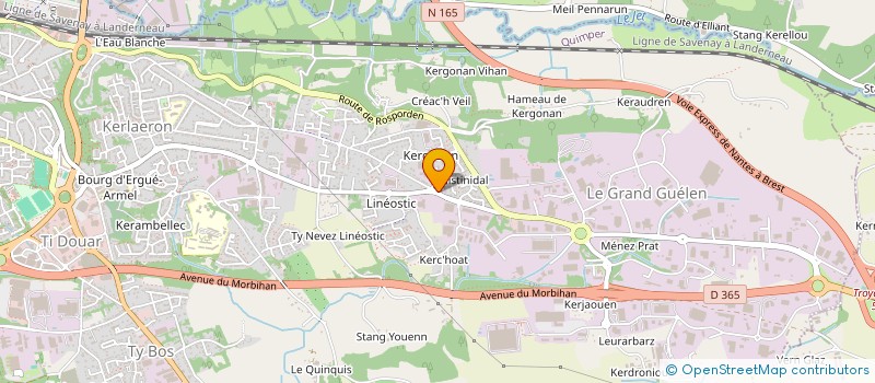 localisation de l'entreprise KEROSE  QUIMPER