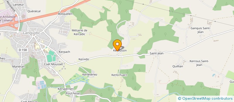 localisation de l'entreprise KEROUSSIN E.J.E  LANGUIDIC