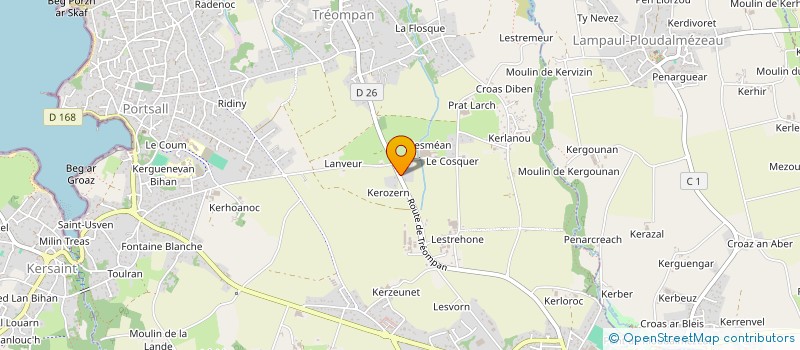 localisation de l'entreprise KEROZERN  PLOUDALMEZEAU