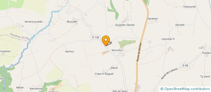 localisation de l'entreprise KERPONT  PLONEVEZ-DU-FAOU