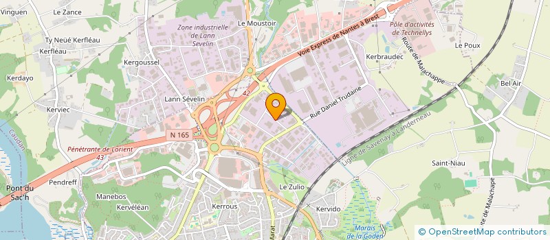 localisation de l'entreprise KERPONT CARROSSERIE  LANESTER