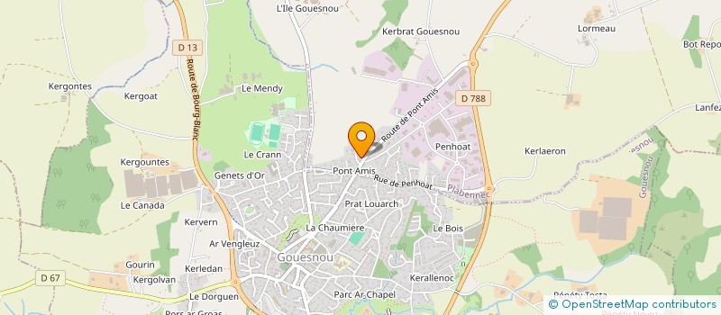 localisation de l'entreprise KERSAINT ANIMATION  KERSAINT-PLABENNEC