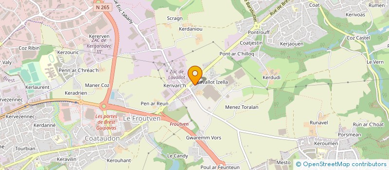 localisation de l'entreprise KERSAUZON GUILLOU  GUIPAVAS