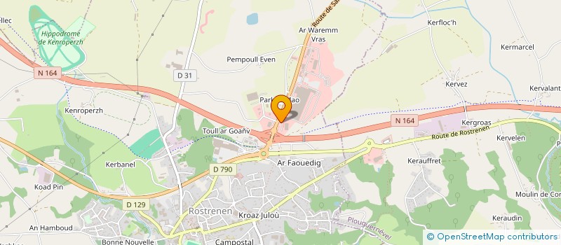 localisation de l'entreprise KERSCANT  PLOUNEVEZ-QUINTIN