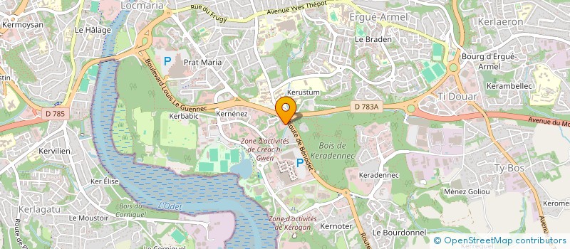 localisation de l'entreprise KERSCAO à QUIMPER