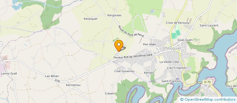 localisation de l'entreprise KERSCAVENOU à PLOUGUIEL