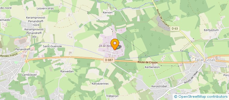 localisation de l'entreprise KERSPERN TP à CROZON