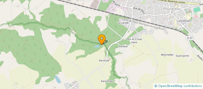 localisation de l'entreprise KERSTRAD  PLOUGONVEN