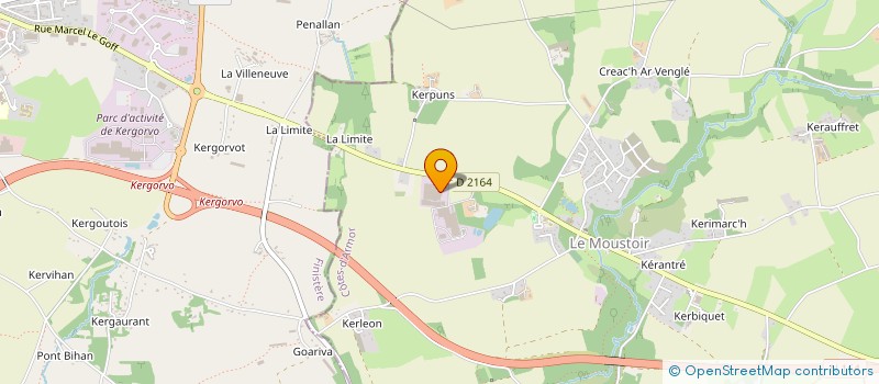 localisation de l'entreprise KERSUGEL à LE MOUSTOIR