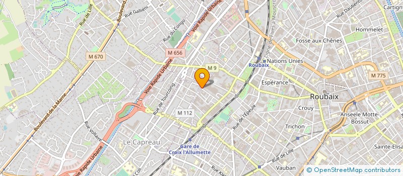 localisation de l'entreprise KERTEX à ROUBAIX