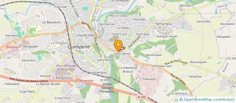 localisation de l'entreprise KERVALO à QUIMPERLE