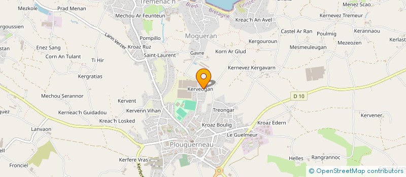 localisation de l'entreprise KERVEOGAN  PLOUGUERNEAU